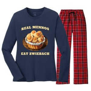 Zwiebach Mennonite Bun Roll Bread Baking Zwieback Women's Long Sleeve Flannel Pajama Set 