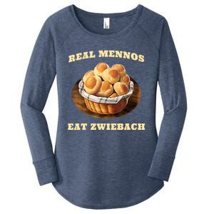 Zwiebach Mennonite Bun Roll Bread Baking Zwieback Women's Perfect Tri Tunic Long Sleeve Shirt