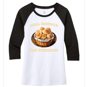 Zwiebach Mennonite Bun Roll Bread Baking Zwieback Women's Tri-Blend 3/4-Sleeve Raglan Shirt