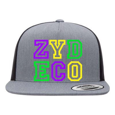 Zydeco Music Forever Festivals with Mardi Gras Fat Tuesday Premium Flat Bill Trucker Hat