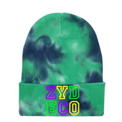 Zydeco Music Forever Festivals with Mardi Gras Fat Tuesday Premium Tie Dye 12in Knit Beanie