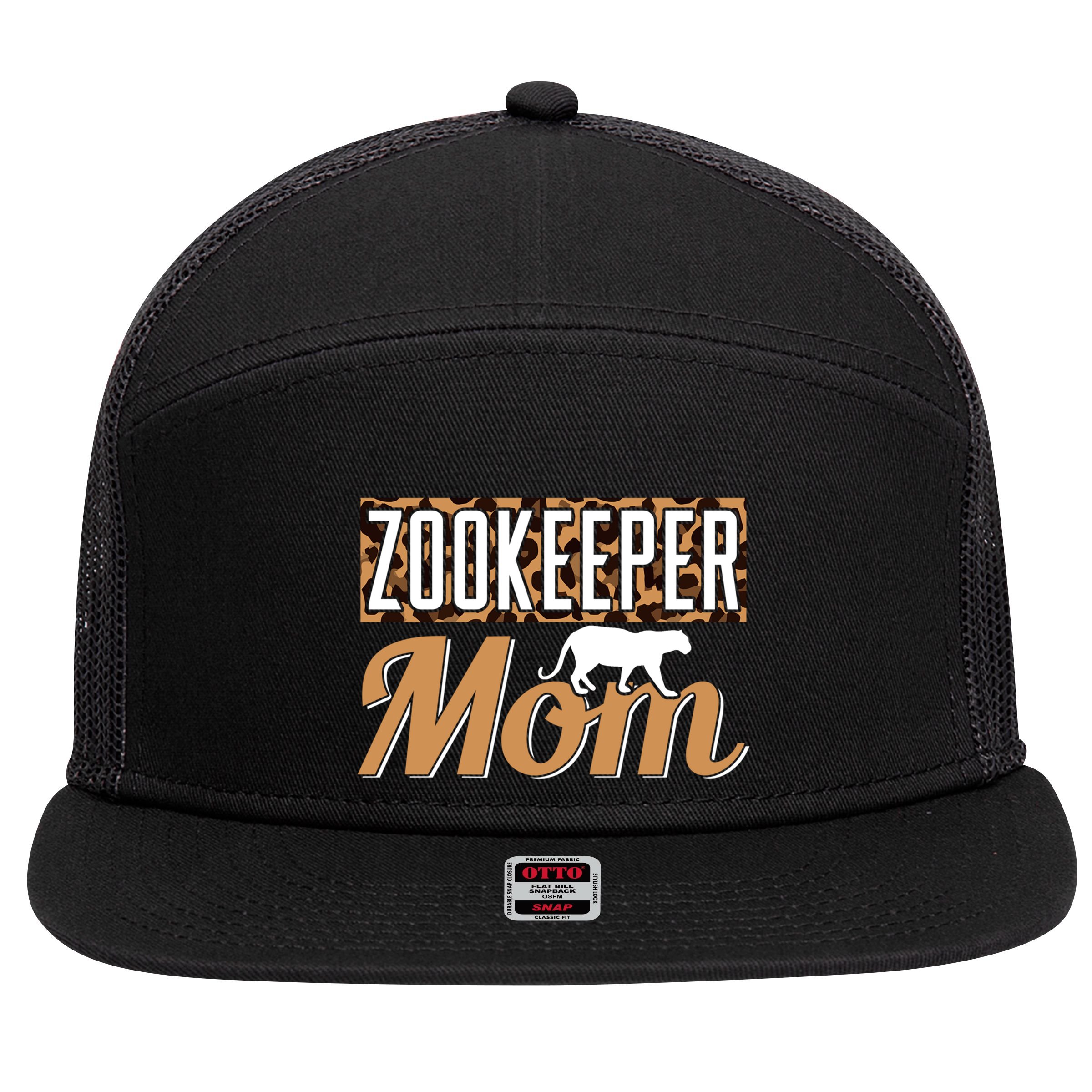 Zookeeper Mom Gift 7 Panel Mesh Trucker Snapback Hat