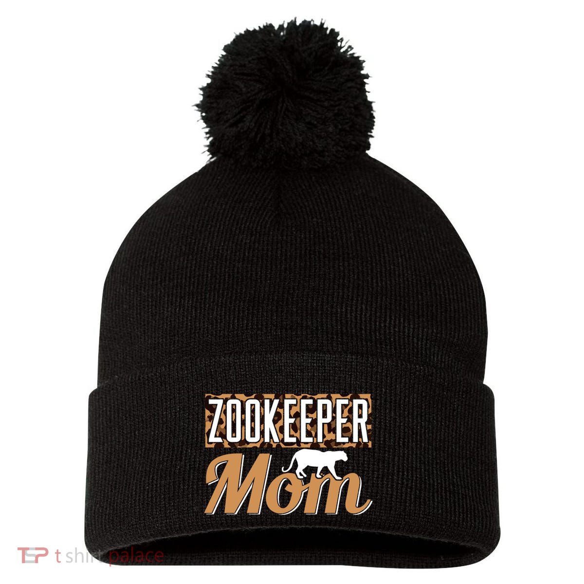 Zookeeper Mom Gift Pom Pom 12in Knit Beanie