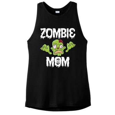 Zombie Mom Mother Matching Family Halloween Ladies PosiCharge Tri-Blend Wicking Tank