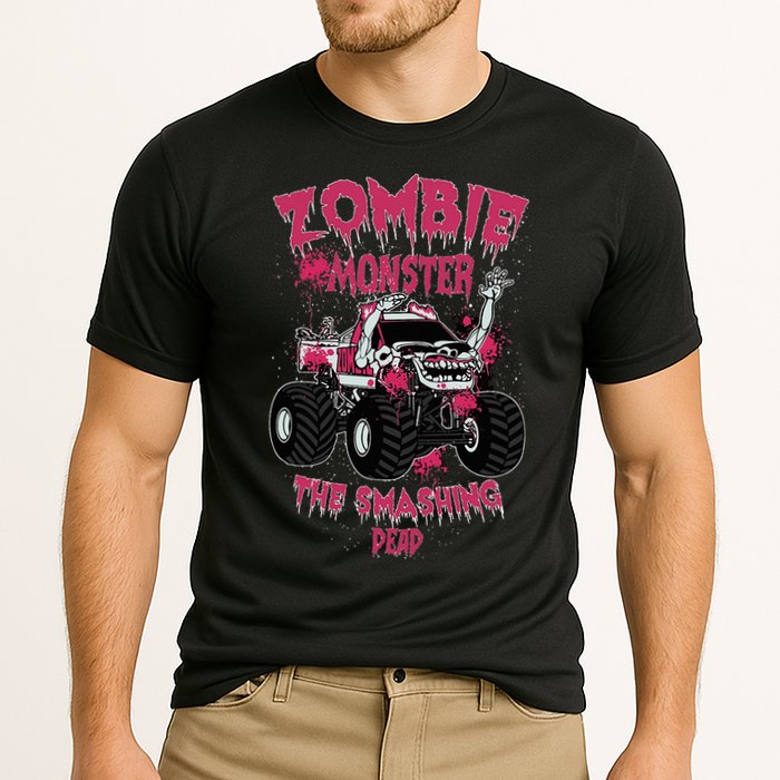 Zombie Monster Truck The Smashing Dead Cooling Performance Crew T-Shirt