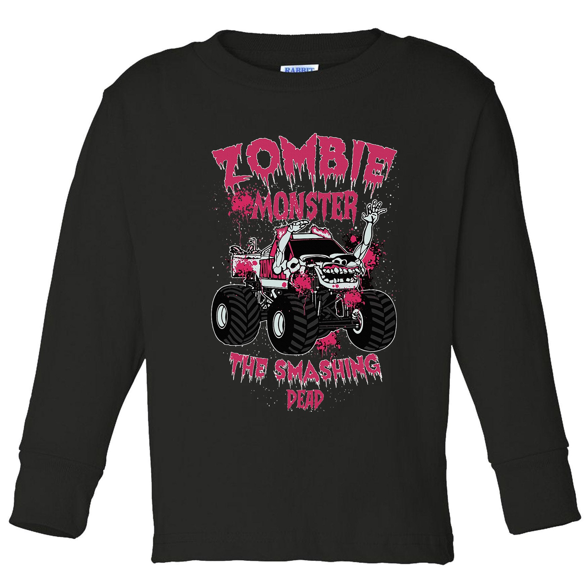 Zombie Monster Truck The Smashing Dead Toddler Long Sleeve Shirt