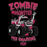 Zombie Monster Truck The Smashing Dead Wool Snapback Cap
