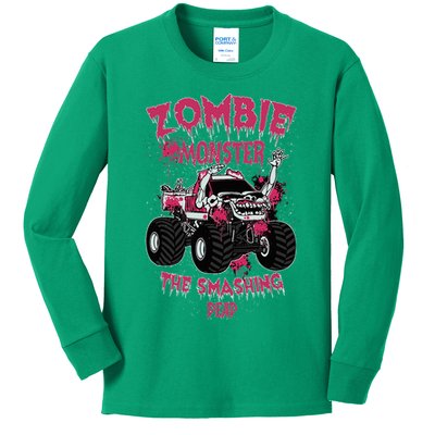 Zombie Monster Truck The Smashing Dead Kids Long Sleeve Shirt