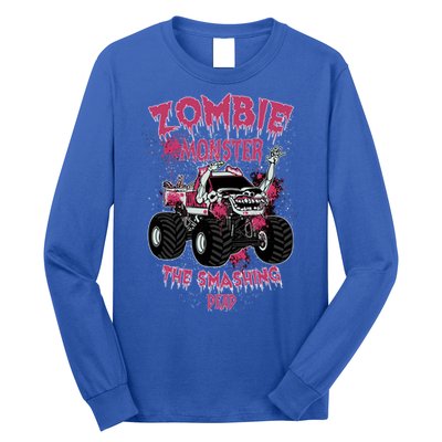 Zombie Monster Truck The Smashing Dead Funny Gift Long Sleeve Shirt