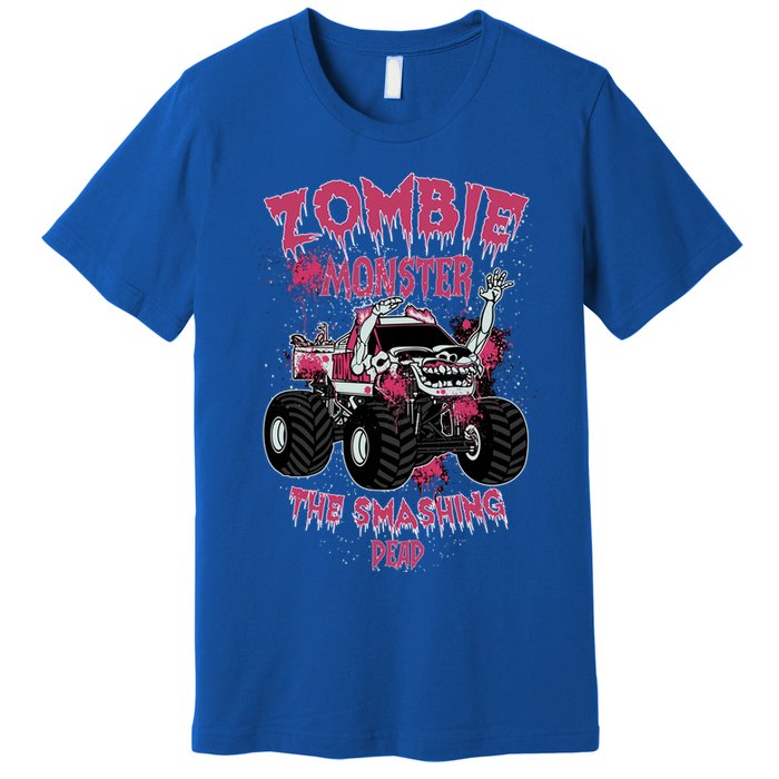 Zombie Monster Truck The Smashing Dead Funny Gift Premium T-Shirt