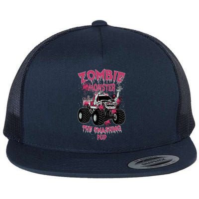 Zombie Monster Truck The Smashing Dead Funny Gift Flat Bill Trucker Hat