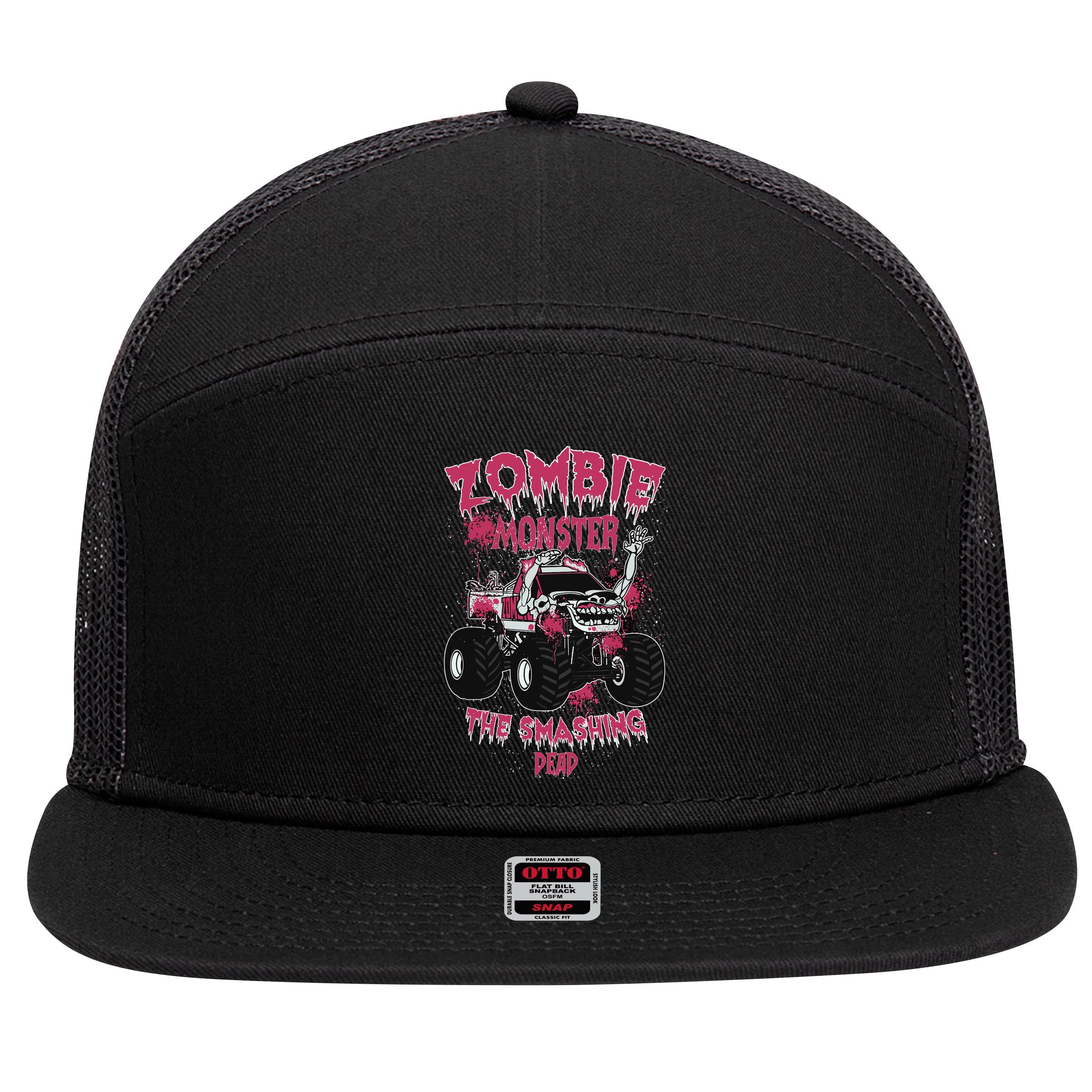 Zombie Monster Truck The Smashing Dead 7 Panel Mesh Trucker Snapback Hat