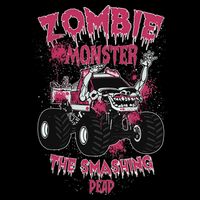 Zombie Monster Truck The Smashing Dead Cooling Performance Crew T-Shirt