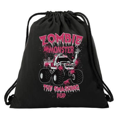 Zombie Monster Truck The Smashing Dead Drawstring Bag