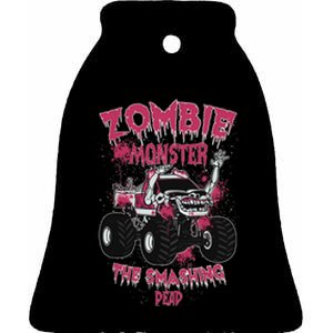 Zombie Monster Truck The Smashing Dead Ceramic Bell Ornament