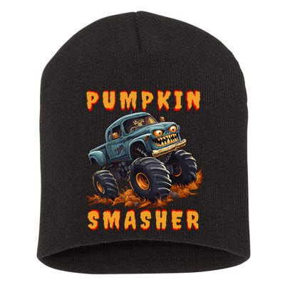 Zombie Monster Truck Pumpkin Smasher Halloween Costume Kids Short Acrylic Beanie