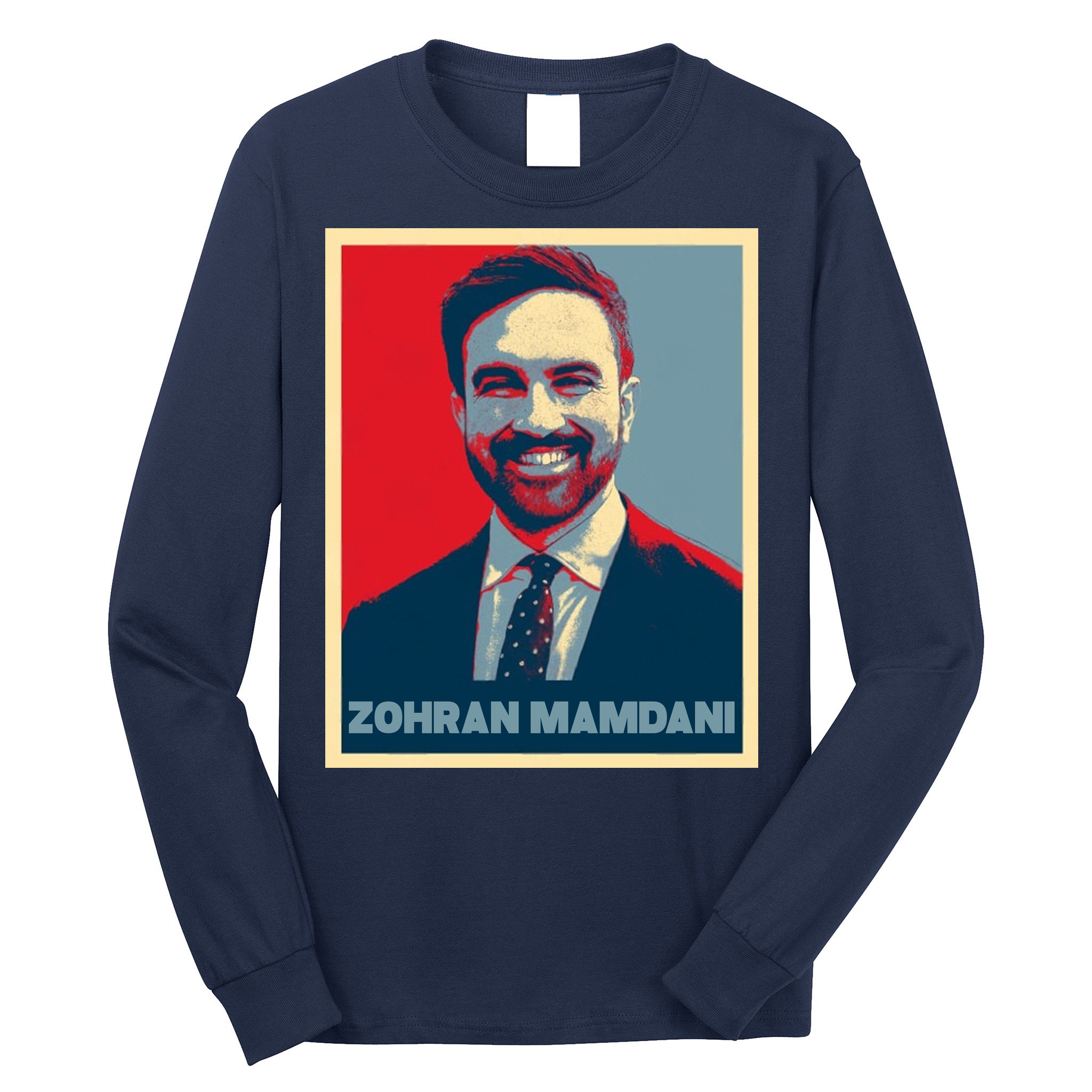 Zohran Mamdani Vintage Poster Design Long Sleeve Shirt