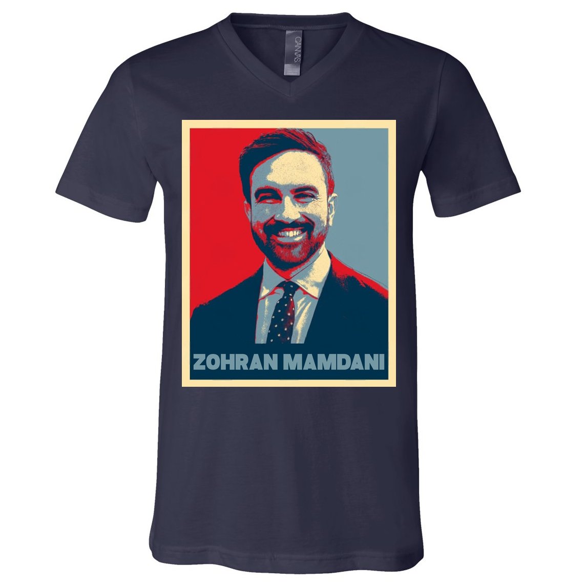Zohran Mamdani Vintage Poster Design V-Neck T-Shirt
