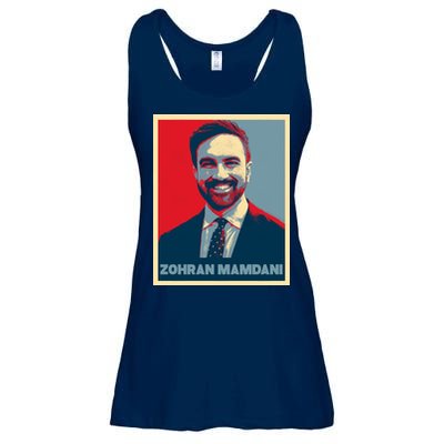 Zohran Mamdani Vintage Poster Design Ladies Essential Flowy Tank