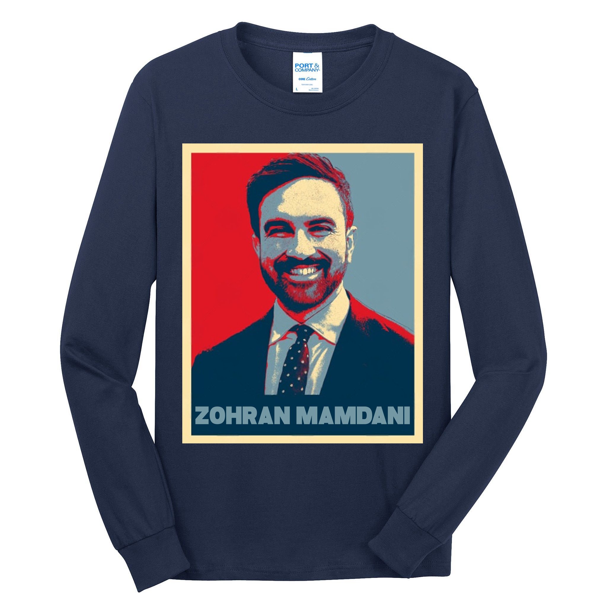 Zohran Mamdani Vintage Poster Design Tall Long Sleeve T-Shirt