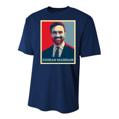 Zohran Mamdani Vintage Poster Design Youth Performance Sprint T-Shirt