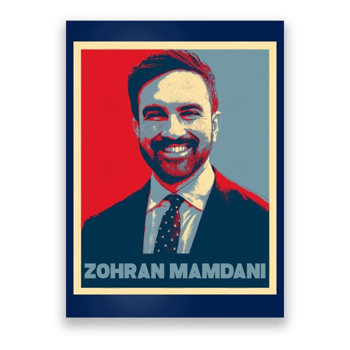 Zohran Mamdani Vintage Poster Design Poster