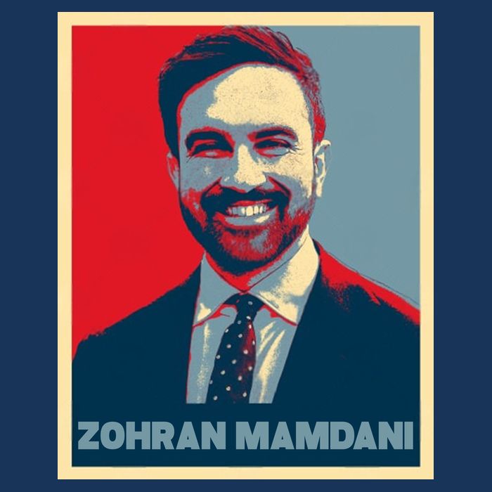 Zohran Mamdani Vintage Poster Design Poster