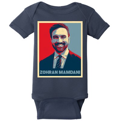 Zohran Mamdani Vintage Poster Design Baby Bodysuit
