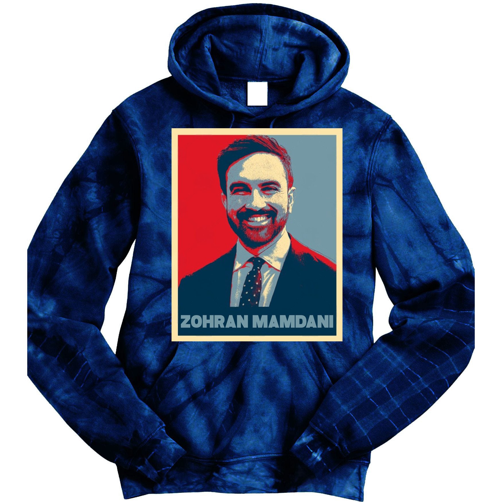 Zohran Mamdani Vintage Poster Design Tie Dye Hoodie