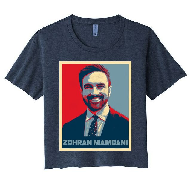 Zohran Mamdani Vintage Poster Design Crop Top