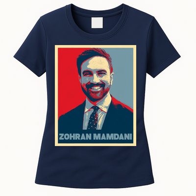 Zohran Mamdani Vintage Poster Design Womens T-Shirt