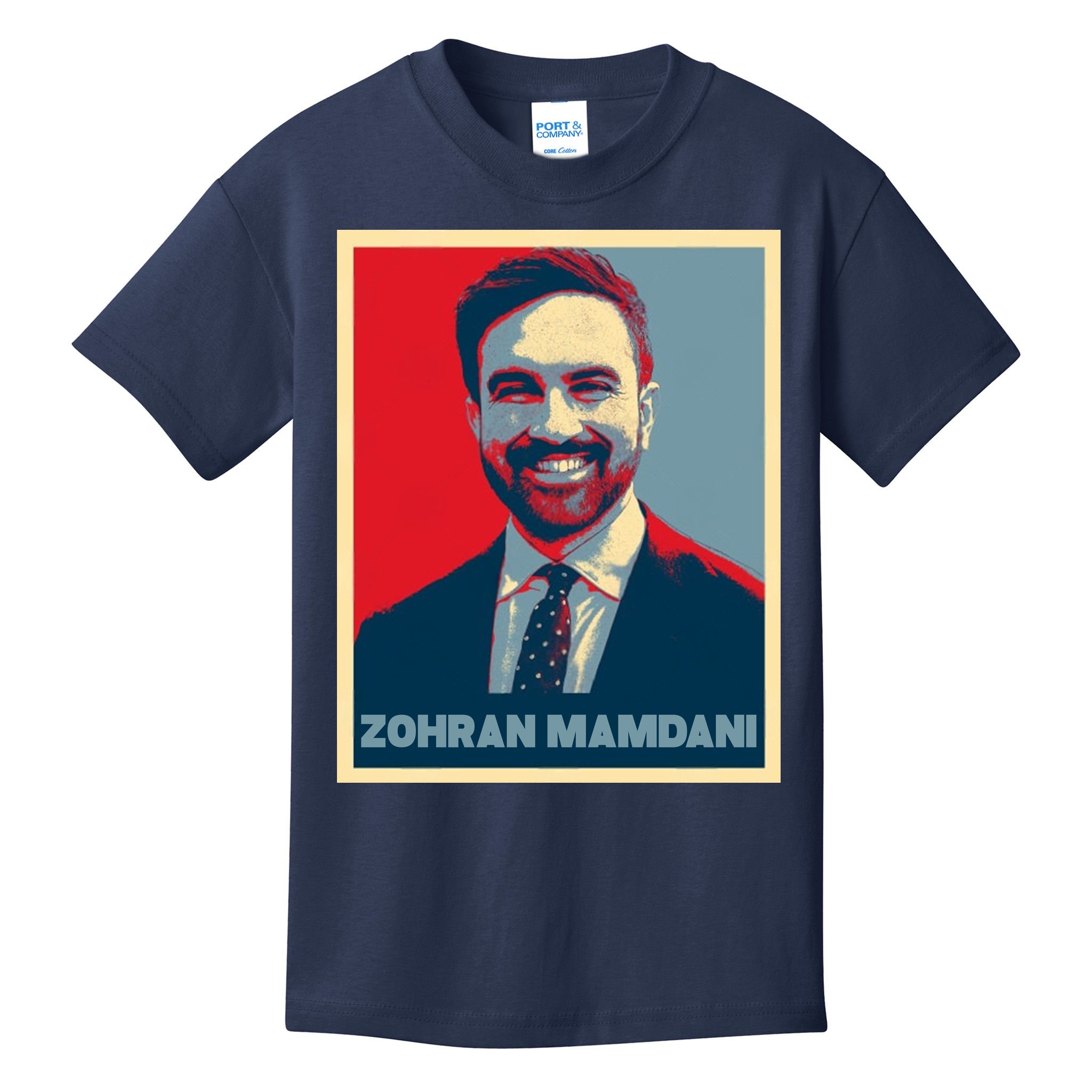 Zohran Mamdani Vintage Poster Design Kids T-Shirt