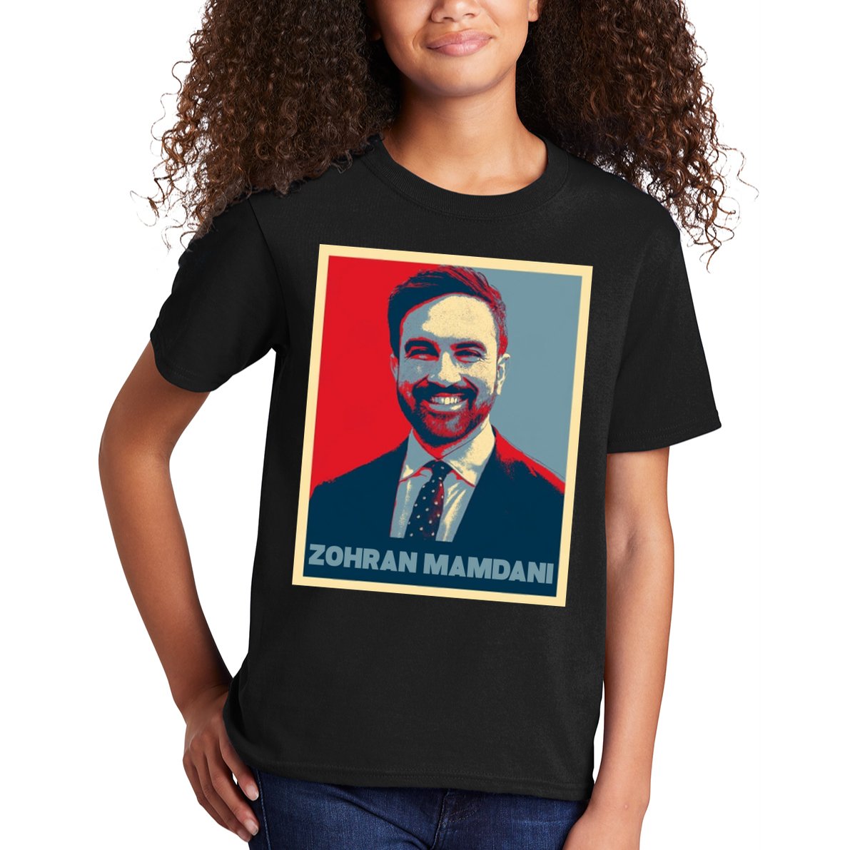 Zohran Mamdani Vintage Poster Design Kids T-Shirt