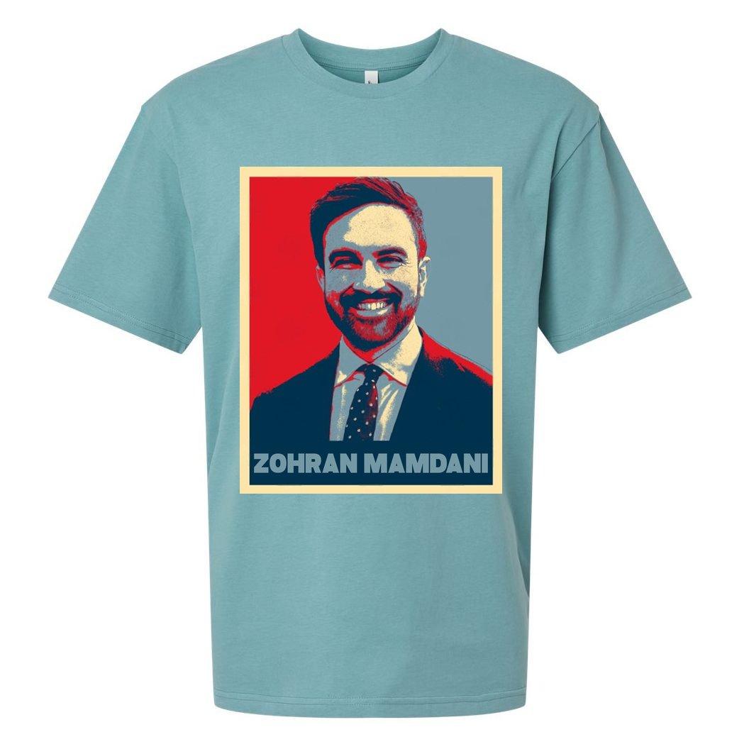 Zohran Mamdani Vintage Poster Design Sueded Cloud Jersey T-Shirt