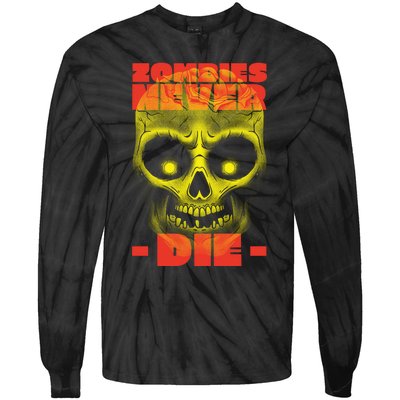 Zombies Never Die Tie-Dye Long Sleeve Shirt