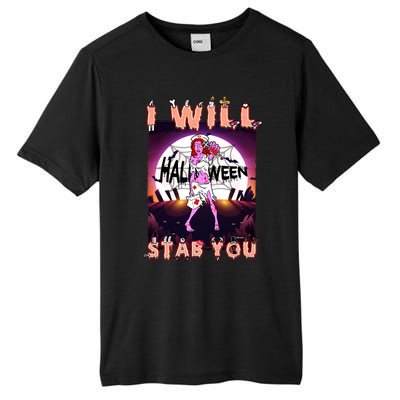 Zombie Nurse I Will Stab You Funny Halloween Costume Gift Tall Fusion ChromaSoft Performance T-Shirt