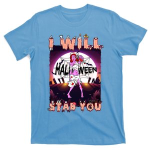 Zombie Nurse I Will Stab You Funny Halloween Costume Gift T-Shirt