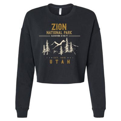 Zion National Park, US Nationalpark In Utah Cropped Pullover Crew