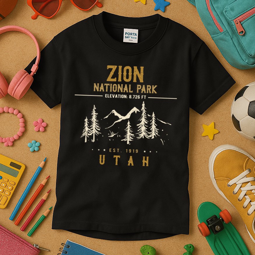 Zion National Park, US Nationalpark In Utah Kids T-Shirt