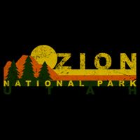Zion National Park Sunny Mountain Treeline Gift Impact Tech Backpack