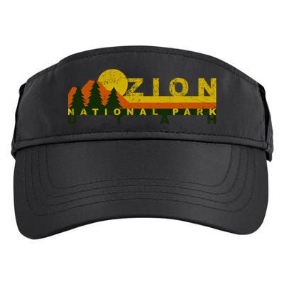 Zion National Park Sunny Mountain Treeline Gift Adult Drive Performance Visor