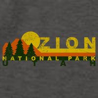 Zion National Park Sunny Mountain Treeline Gift Vector Backpack