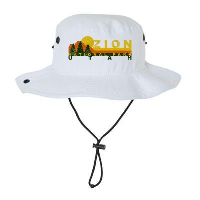 Zion National Park Sunny Mountain Treeline Gift Legacy Cool Fit Booney Bucket Hat