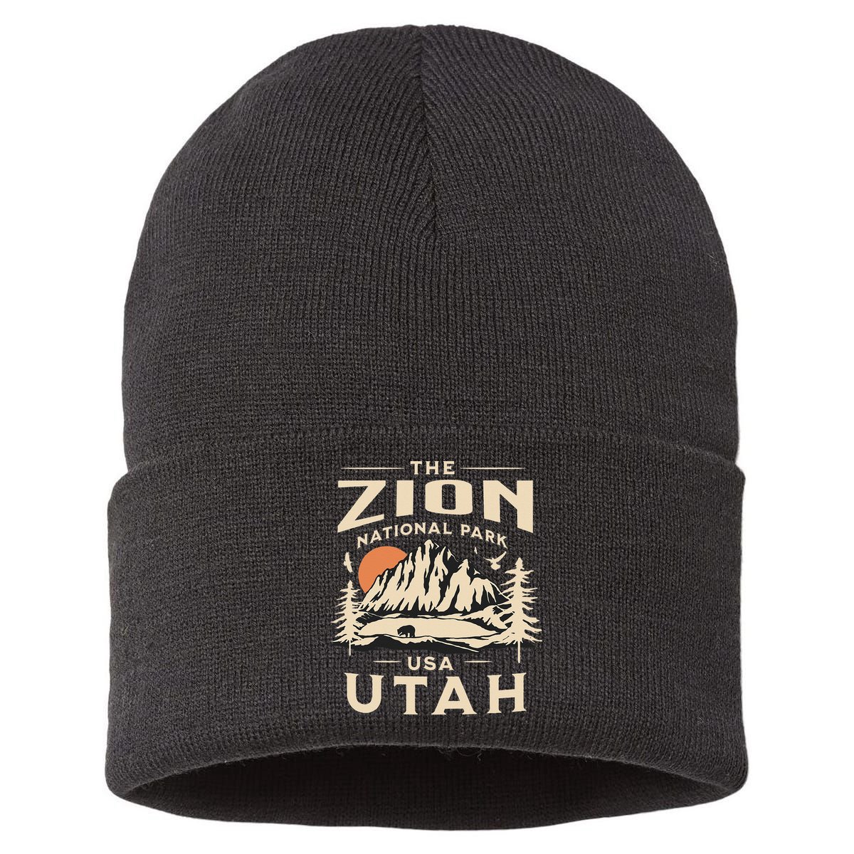 Zion National Park UtahHiking Nature Outdoors Sustainable Knit Beanie