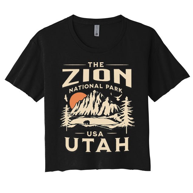 Zion National Park UtahHiking Nature Outdoors Crop Top