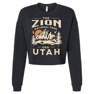 Zion National Park UtahHiking Nature Outdoors Cropped Pullover Crew
