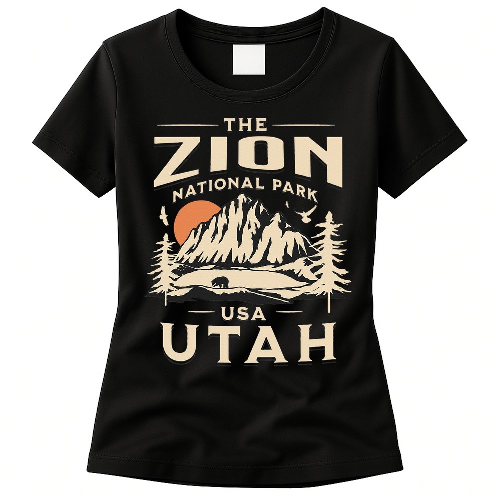 Zion National Park UtahHiking Nature Outdoors Womens T-Shirt