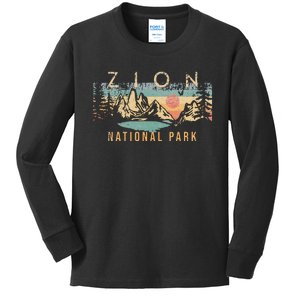 Zion National Park Kids Long Sleeve Shirt