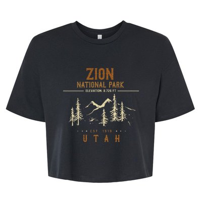 Zion National Park Us Nationalpark In Utah Bella+Canvas Jersey Crop Tee