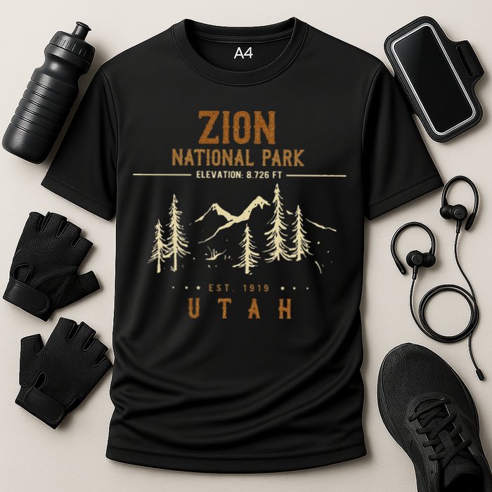 Zion National Park Us Nationalpark In Utah Cooling Performance Crew T-Shirt